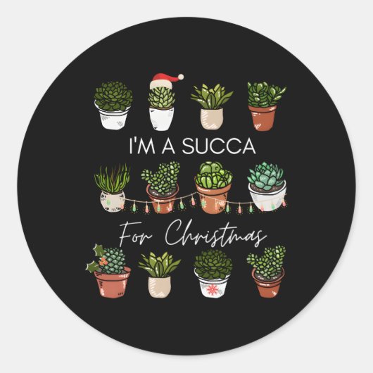 Sticker Rond Je Suis Un Succès Pour Succulent (Devant)
