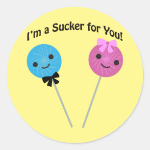 Sticker Rond Je suis un suceur pour toi !