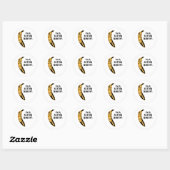 Sticker Rond Je suis une banane pourrie (Feuille)