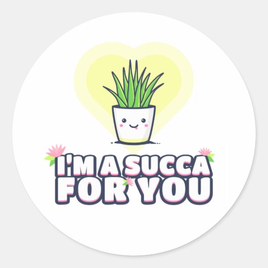 Sticker Rond Je suis une carte Succa for You (Devant)