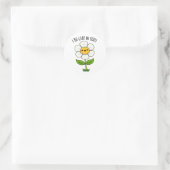 Sticker Rond Je Suis Une Feuille En Toi Fleur Drôle Et Pun Feui (Sac)