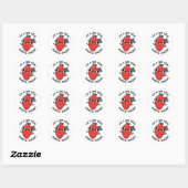 Sticker Rond Je suis une grosse affaire, l'aorte sait que c'est (Feuille)