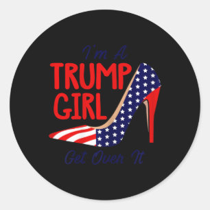 Sticker Rond Je Suis Une Jeune Fille Trump Se Débarrasse De Ça