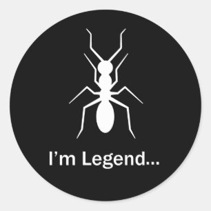 Sticker Rond Je suis une légende
