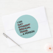 STICKER ROND JE SUIS UNE PERSONNE (Enveloppe)