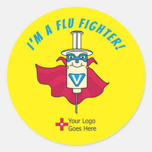 Sticker Rond Je suis une récompense de lutte contre la grippe