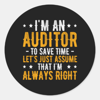 Sticker Rond Je Suis Vérificateur Auditeur Auditeur Auditeur