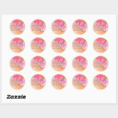 Sticker Rond Je Suis Vine Christian Floral Inspirational (Feuille)