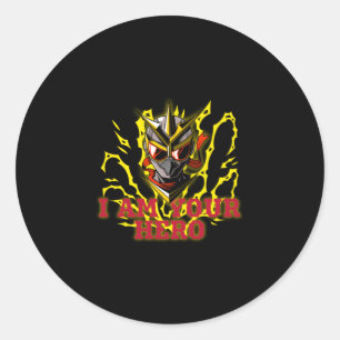 STICKER ROND JE SUIS VOTRE HÉROS