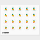 Sticker Rond Je suis votre Lucky Charm Four Leaf Clover (Feuille)