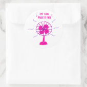 Sticker Rond Je suis votre plus grand fan (Sac)