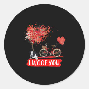 Sticker Rond Je suis Woof You. Venin de Boston