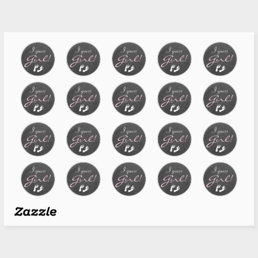 Sticker Rond Je suppose fille (Feuille)