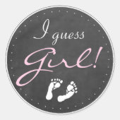 Sticker Rond Je suppose fille (Devant)