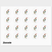 Sticker Rond Je surfe sur le Web (Feuille)