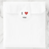 Sticker Rond Je T'Aime (Sac)