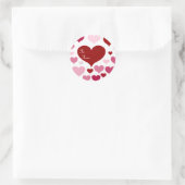 Sticker Rond Je t'aime_ (Sac)