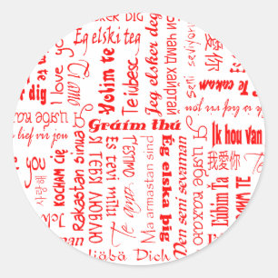 Sticker Rond Je T'Aime