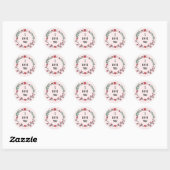 Sticker Rond Je T'Aime (Feuille)