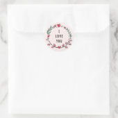 Sticker Rond Je T'Aime (Sac)