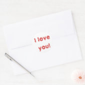 Sticker Rond Je t'aime ! (Enveloppe)