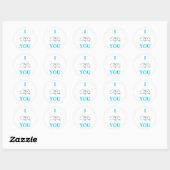 STICKER ROND JE T'AIME. (Feuille)