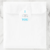 STICKER ROND JE T'AIME. (Sac)