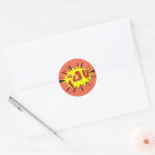 Sticker Rond Je t'aime (Enveloppe)
