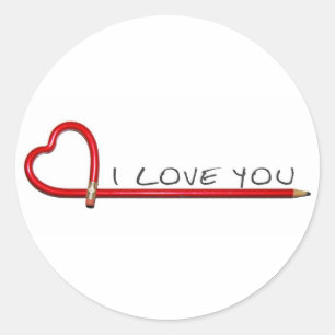 Sticker Rond Je t'aime