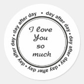 Sticker Rond Je t'aime (Devant)