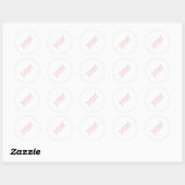 Sticker Rond Je t'aime (Feuille)