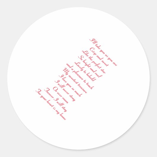 Sticker Rond Je t'aime (Devant)