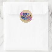 Sticker Rond Je t'aime assiette (Sac)