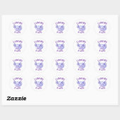 Sticker Rond Je t'aime beaucoup Axolotl (Feuille)