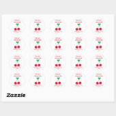 Sticker Rond Je t'aime Cherry Beaucoup drôle Saint Valentin (Feuille)