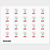 Sticker Rond Je t'aime Cherry Beaucoup Valentine (Feuille)