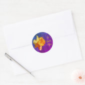 Sticker Rond Je T'Aime Daffodil Flower (Enveloppe)