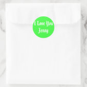 Sticker Rond Je T'Aime Jenny (Sac)