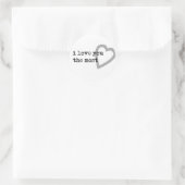 Sticker Rond je t'aime le plus coeur mignon (Sac)