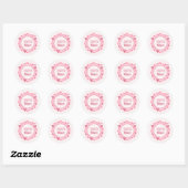Sticker Rond Je t'aime maman (Feuille)