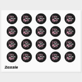 Sticker Rond Je t'aime maman (Feuille)