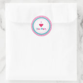 Sticker Rond Je t'aime maman (Sac)