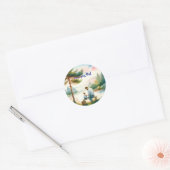 Sticker Rond Je t'aime, papa (Enveloppe)