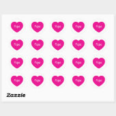 Sticker Rond Je T'Aime, Papa (Feuille)