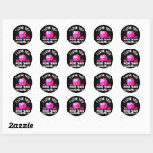 Sticker Rond Je t'aime plus que des fentes roses et violettes (Feuille)