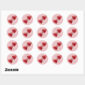 Sticker Rond Je t'aime - Saint Valentin (Feuille)
