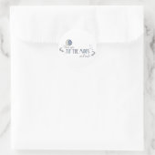 Sticker Rond Je t'aime sur la Lune et de retour (Sac)