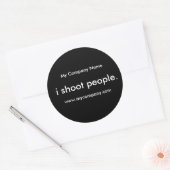 Sticker Rond je tire des personnes (Enveloppe)