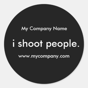 Sticker Rond je tire des personnes
