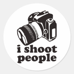 Sticker Rond Je tire des personnes !